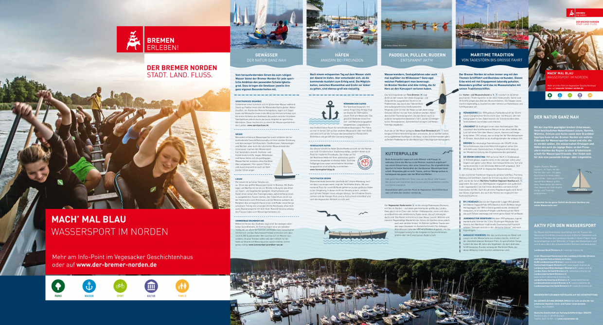 Broschüre zum Wassersport im Bremer Norden