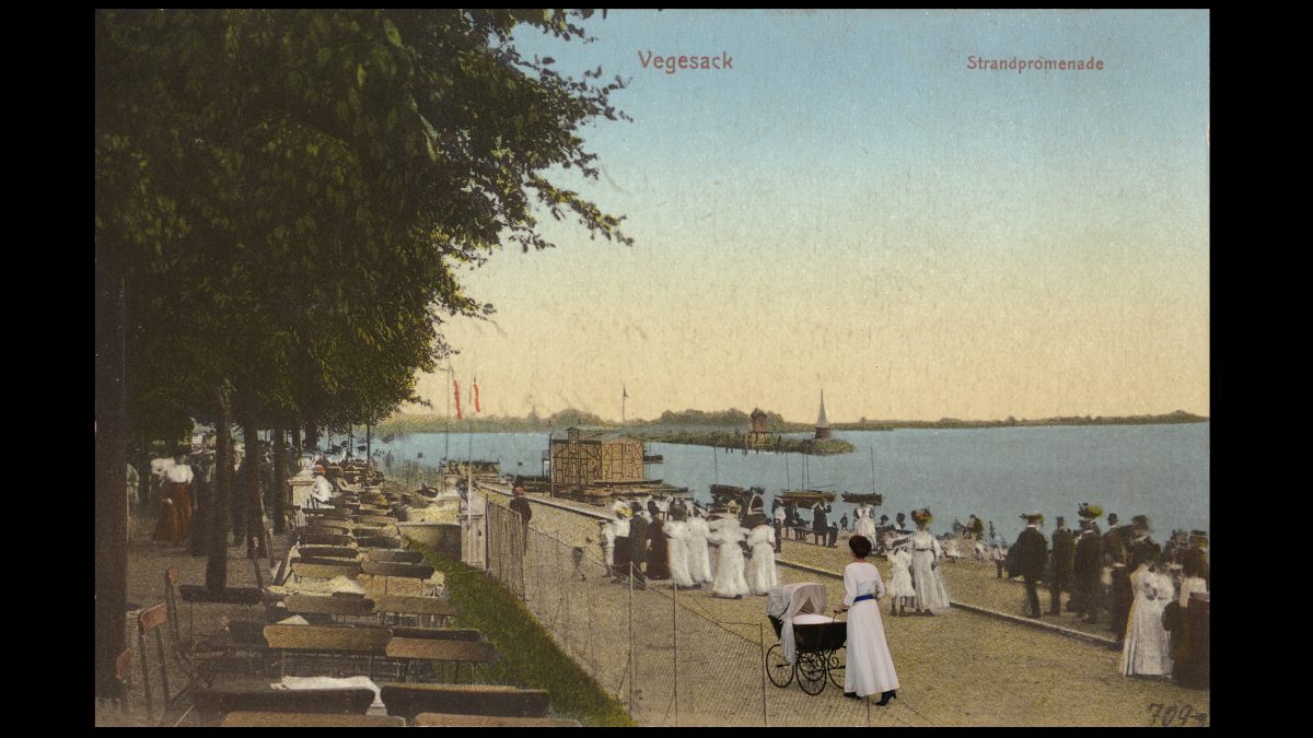 Postkarte von der Strandpromenade