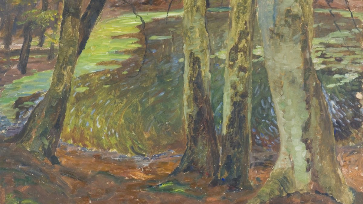 Ein gemalter Waldweg
